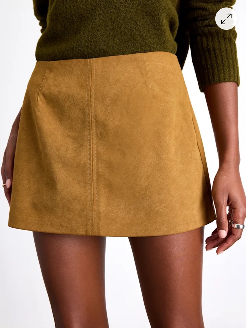 NWT Lulus Tan Suede Mini Skirt - Size L